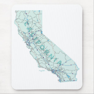 California Interstate Map Mousepad Muismat