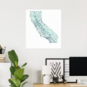 California Interstate Map Print (Thuiskantoor)