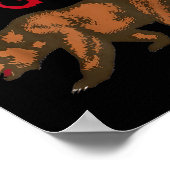 California Is Gay Funny Bear Saying Quote Lgbt Men Poster (Hoek)