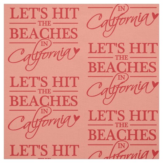 CALIFORNIA IS GEBASEERD OP aangepaste kleurstof Stof (Swatch)