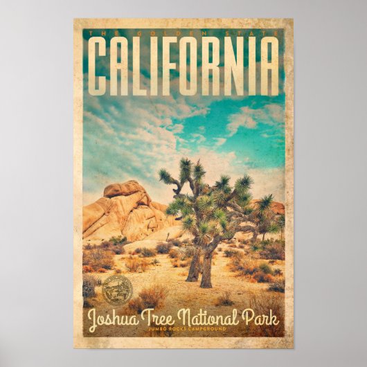  California Joshua Tree Travel Poster (Voorkant)