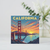 California Keepsake | The Golden Gate Bridge Blank Feestdagenkaart (Staand voorkant)