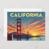 California Keepsake | The Golden Gate Bridge Briefkaart (Voorkant / Achterkant)