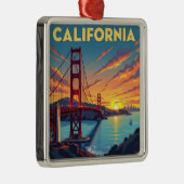 California Keepsake | The Golden Gate Bridge  Metalen Ornament (Rechts)