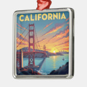 California Keepsake | The Golden Gate Bridge  Metalen Ornament (Links)