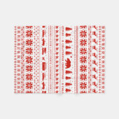 California Kerstfeestay Pattern Cute Xmas Fleece Deken (Voorkant (Horizontaal))