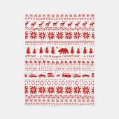 California Kerstfeestay Pattern Cute Xmas Fleece Deken (Voorkant)