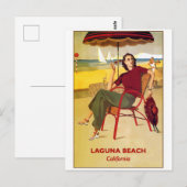 California Laguna Beach Vintage Travel Briefkaart (Voorkant / Achterkant)
