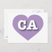 California Lavender Heart - Ik hou van CA Briefkaart (Voorkant / Achterkant)
