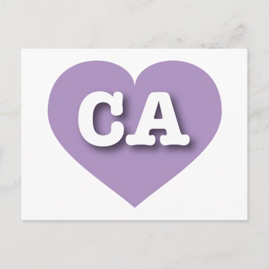 California Lavender Heart - Ik hou van CA Briefkaart (Voorkant)