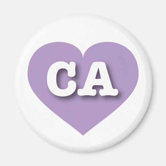California Lavender Heart - Ik hou van CA Magneet (Voorkant)