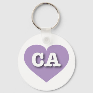 California Lavender Heart - Ik hou van CA Sleutelhanger