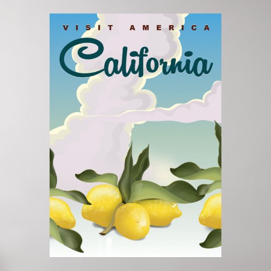 California Lemons Vintage reisprint. Poster (Voorkant)