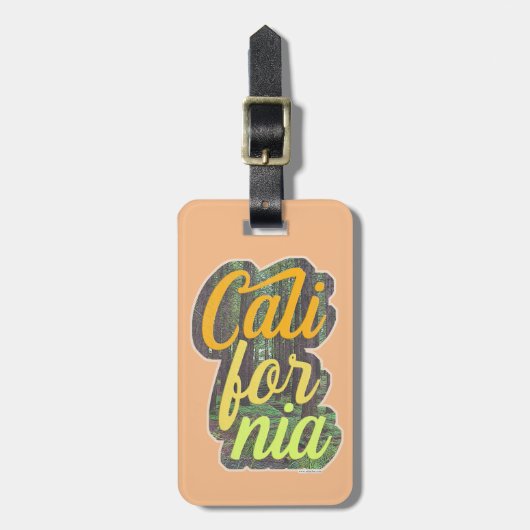 California  Lettering Retro Logo Bagagelabel (Voorkant verticaal)