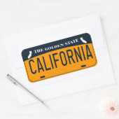 California Licence Bord, de Gouden Staat Rechthoekige Sticker (Envelop)