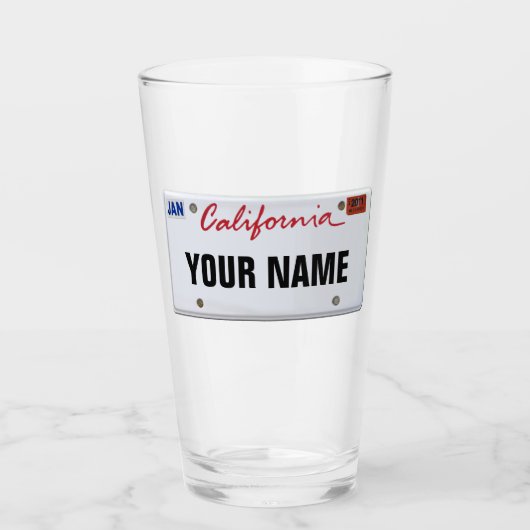 California License Bord (aanpasbaar) Glas (Voorkant)