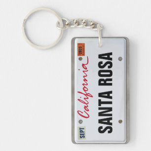California License Bord (aanpasbaar) Sleutelhanger