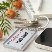 California License Bord (aanpasbaar) Sleutelhanger (Voorkant Rechts)
