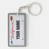 California License Bord (aanpasbaar) Sleutelhanger (achterkant)