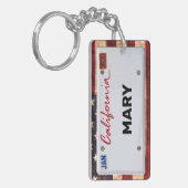 California License Bord (aanpasbaar) Sleutelhanger (Voorkant Links)