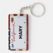 California License Bord (aanpasbaar) Sleutelhanger (achterkant)