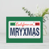 California License Bord Merry Xmas 2011 Kaart (Staand voorkant)