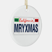 California License Bord Merry Xmas 2011 Keramisch Ornament (Rechts)