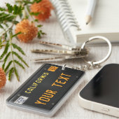 California LicensePlate uit de jaren 60 Sleutelhanger (Voorkant Rechts)