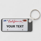 California LicensePlate w/jouw tekst Sleutelhanger (Voorkant)