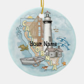 California Lighthouse Keramisch Ornament (Voorkant)