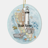 California Lighthouse Keramisch Ornament (Links)