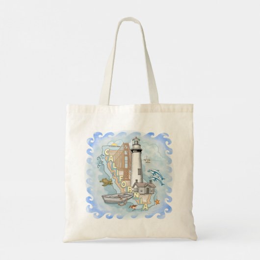 California Lighthouse Tote Bag (Achterkant)