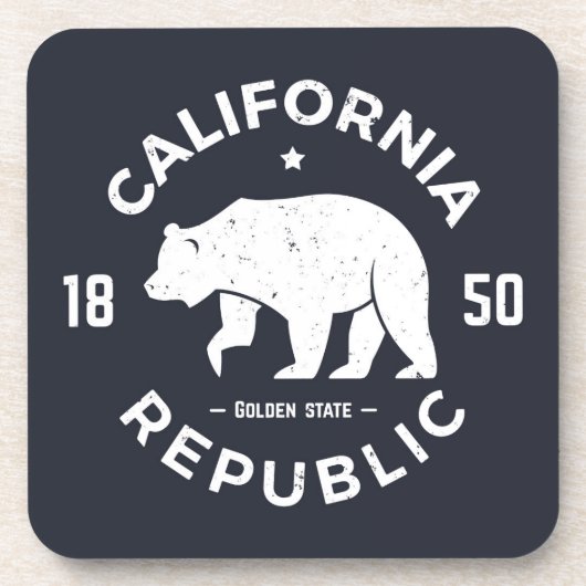 California Logo | De Golden-staat Bier Onderzetter (Voorkant)
