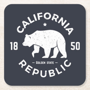California Logo   De Golden-staat Kartonnen Onderzetters