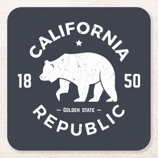 California Logo | De Golden-staat Kartonnen Onderzetters (Voorkant)