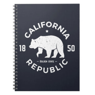 California Logo De Golden-staat Notitieboek