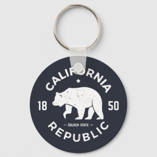 California Logo   De Golden-staat Sleutelhanger