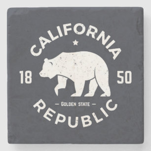 California Logo   De Golden-staat Stenen Onderzetter