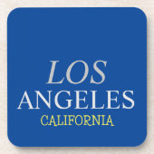 California Los Angeles City USA Retro  Blue Bier Onderzetter (Voorkant)