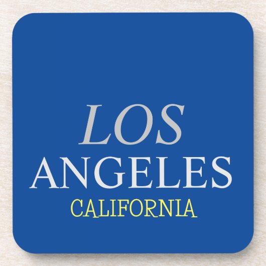 California Los Angeles City USA Retro  Blue Bier Onderzetter (Voorkant)