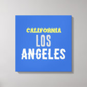 California Los Angeles City USA Retro  Blue Canvas Afdruk (Voorkant)