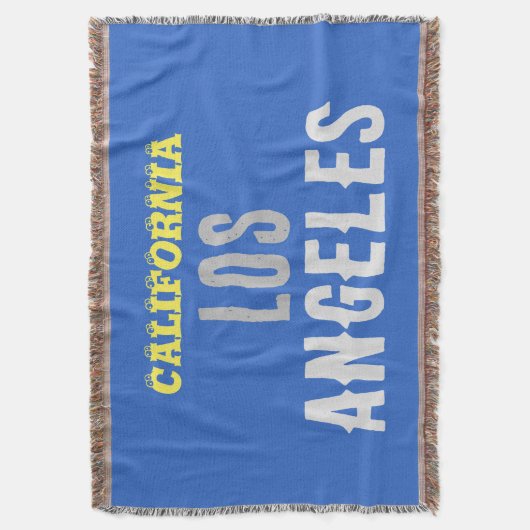 California Los Angeles City USA Retro  Blue Deken (Voorkant Verticaal)