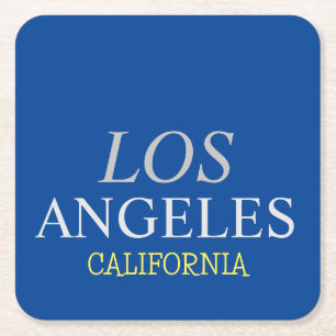 California Los Angeles City USA Retro  Blue Kartonnen Onderzetters