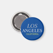 California Los Angeles City USA Retro Blue Magneet (Voorkant / Achterkant)