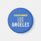 California Los Angeles City USA Retro  Blue Magneet (Voorkant)
