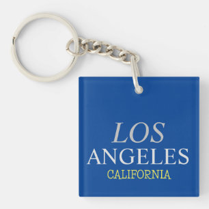 California Los Angeles City USA Retro  Blue Sleutelhanger