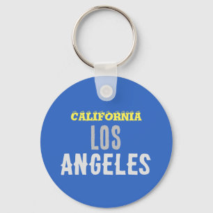 California Los Angeles City USA Retro  Blue Sleutelhanger