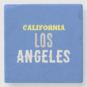 California Los Angeles City USA Retro Blue Stenen Onderzetter