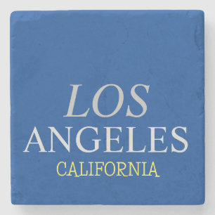 California Los Angeles City USA Retro  Blue Stenen Onderzetter