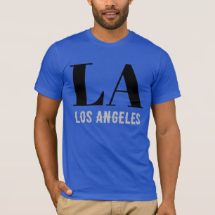 California Los Angeles City USA Retro  Blue T-shirt